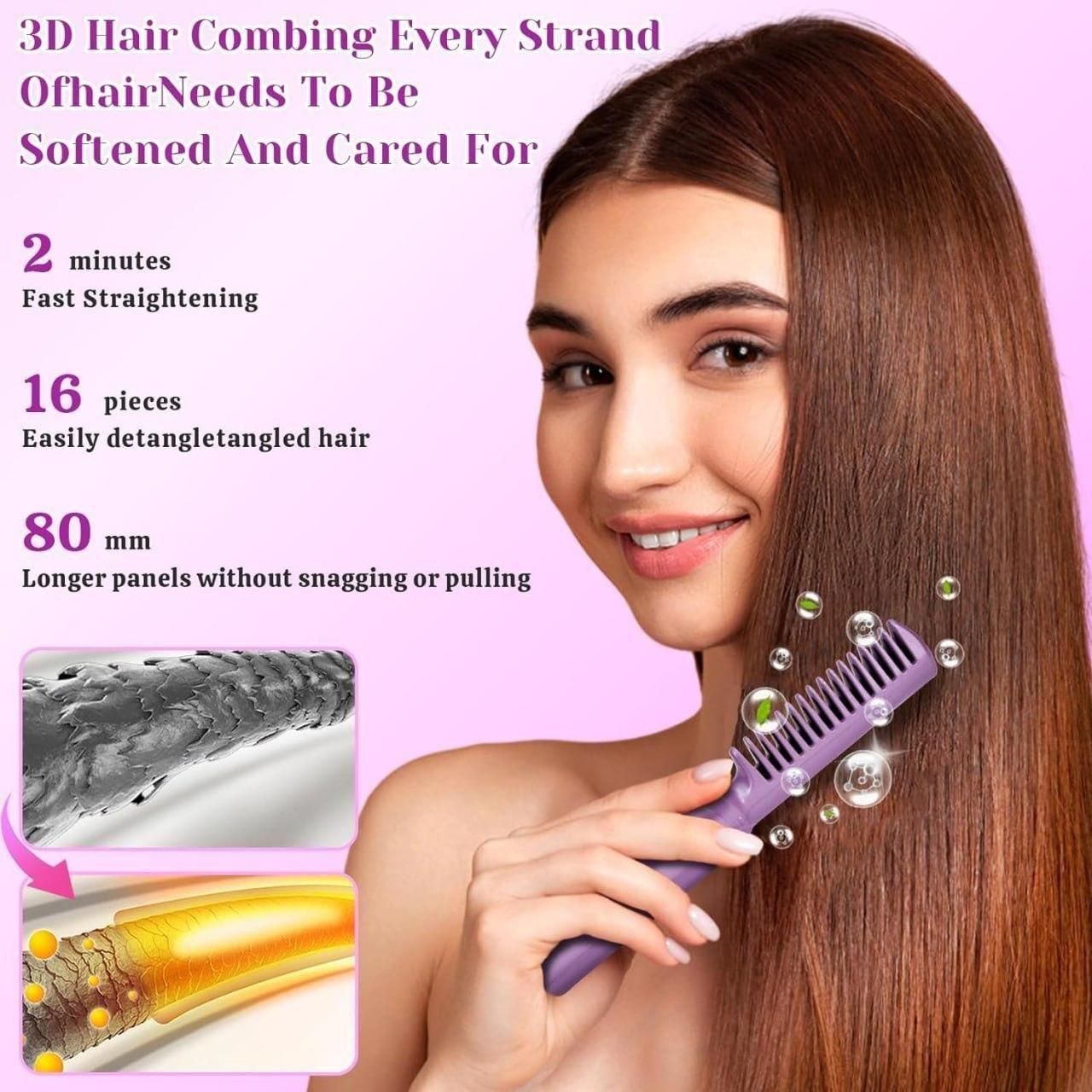 Portable Mini Cordless Hair Straightener & Hot Comb