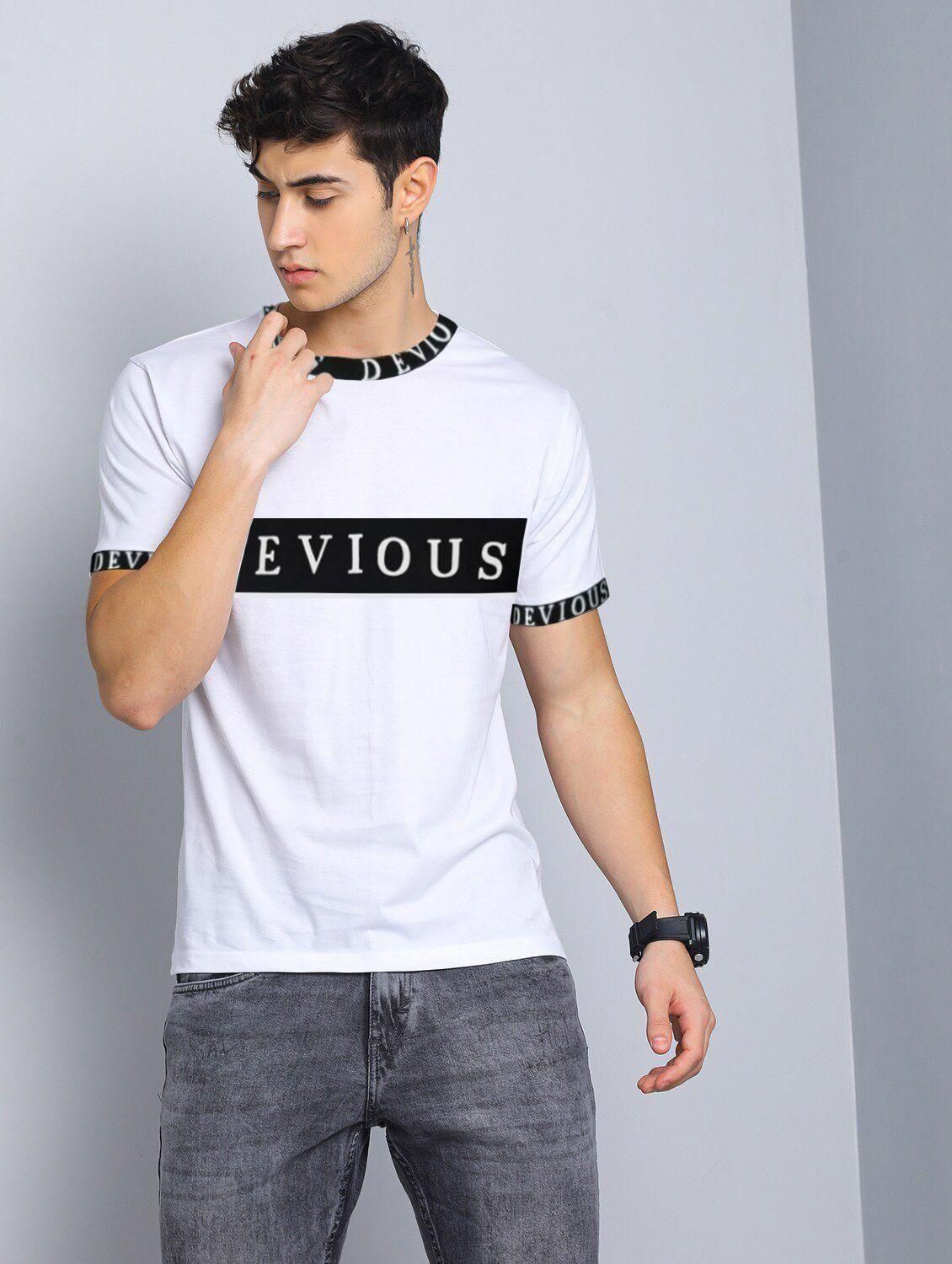 Cotton Blend Printed Men's Round Neck T-Shirt