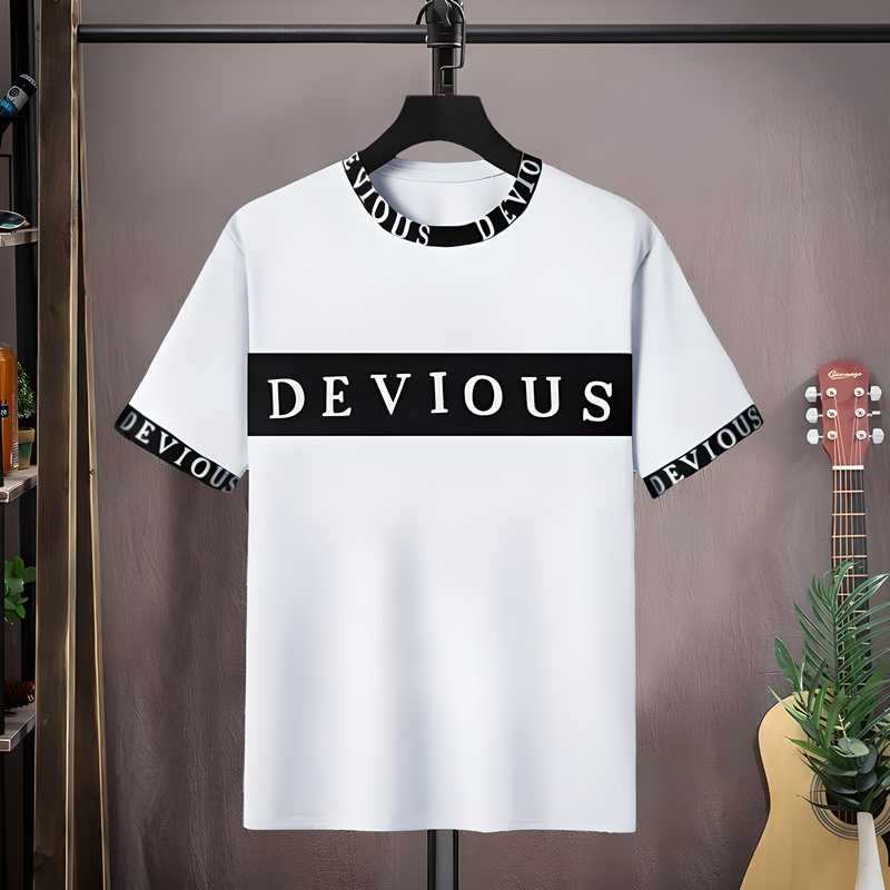 Cotton Blend Printed Men's Round Neck T-Shirt